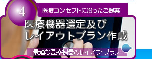 医療機器選定及びレイアウトプラン作成